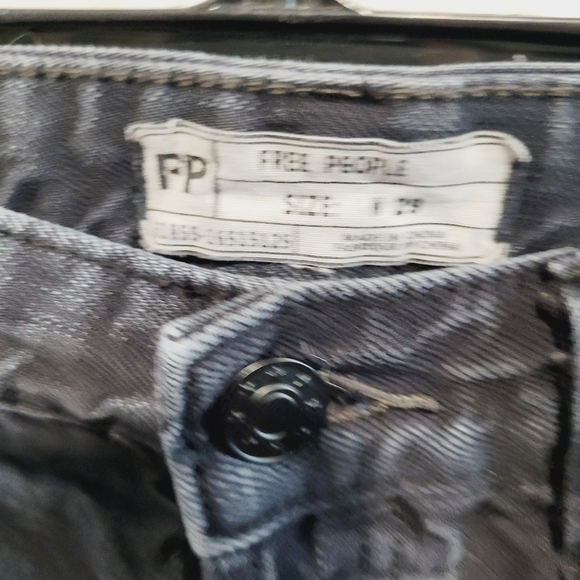 Free People Rock Black Denim Uptown Shorts - Picture 5 of 7